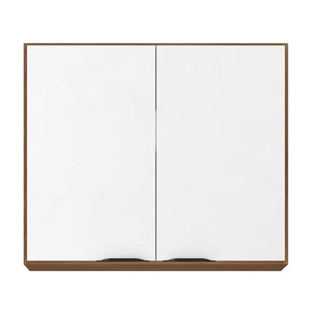 Armário Aéreo Firenze 2 Portas 80cm Demóbile Amendola Branco