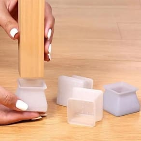 Kit 20 Protetores Quadrados Para Pés De Moveis