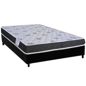 Conjunto Box Viúva: Colchão Espuma Orthoflex D20 Comfortpedic + Base Crc Suede Black(128x188)