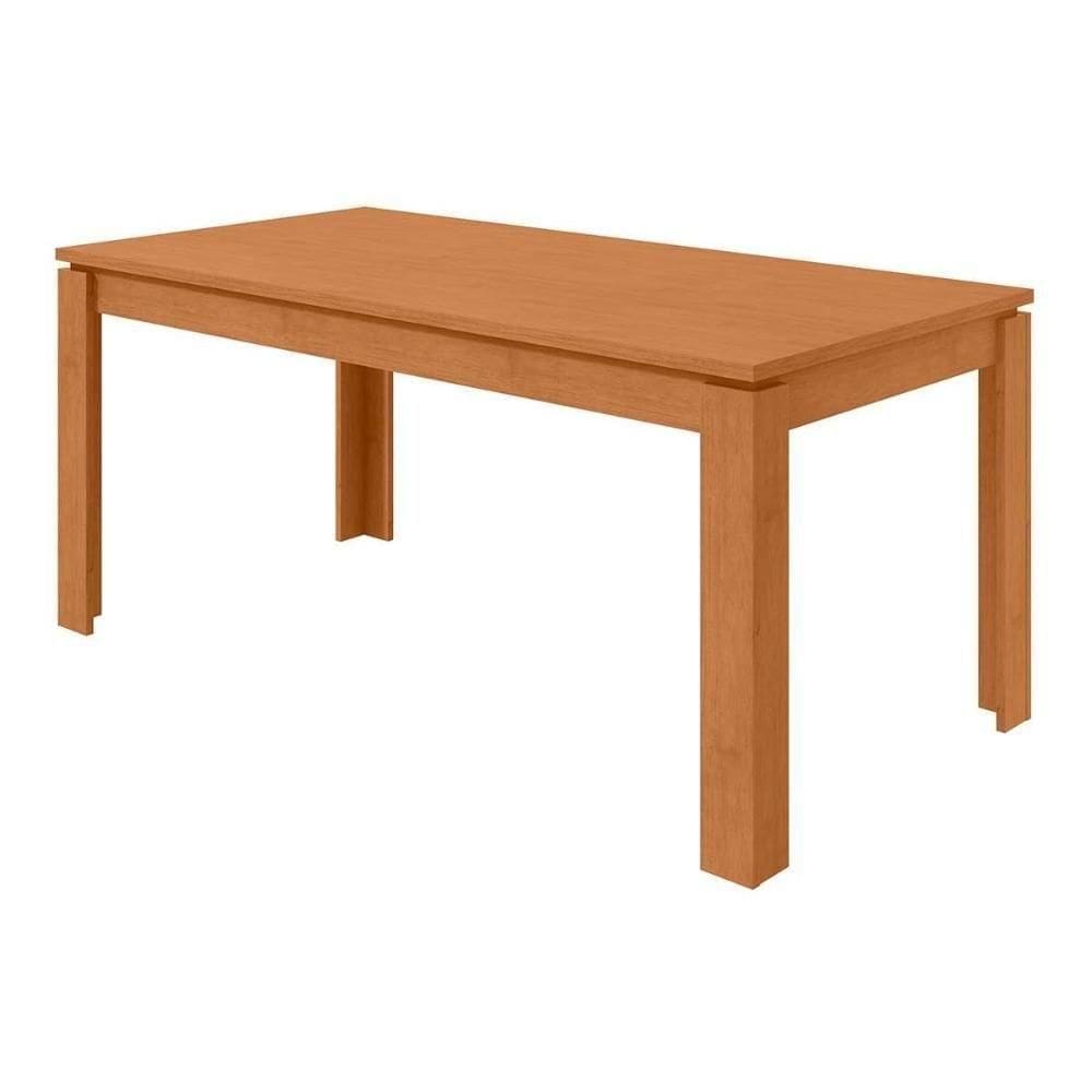 Mesa Para Cozinha Athenas C-tampo Madeirado 180x90cm Amendoa Clean - Lopas