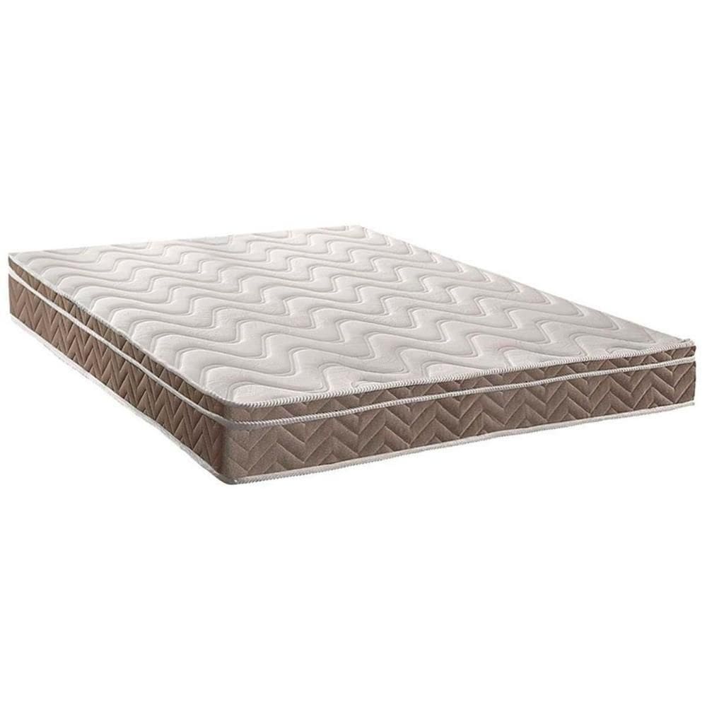 Colchão King Espuma D33 - Anatômico Confort Ultra Firme Euro Pillow Brown (193x203x25) - Paropas