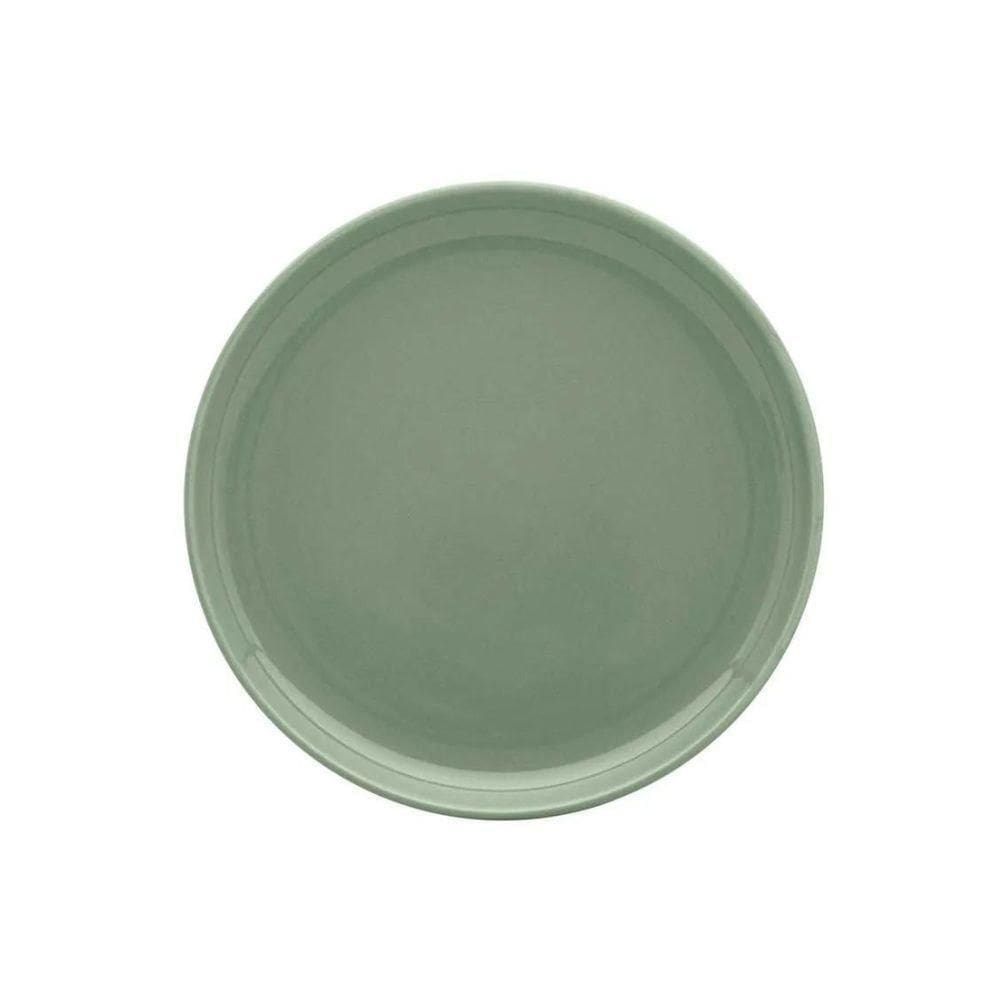Prato Sobremesa Em Cerâmica Flat Matcha 20cm Oxford