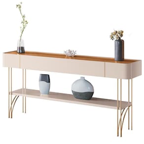 Aparador Decorativo Industrial Sala De Estar Jantar La Vie B01 Off White Cinamomo - Lyam Decor