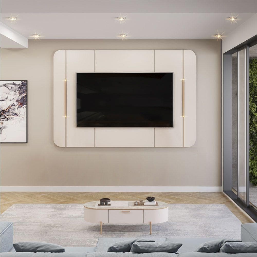 Painel Adele 180 Cm Para Tv Até 65 Polegadas Dj Moveis Off White