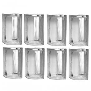 Kit 8 Bloco De Vidro Canto P/ Acabamento 19x19x8 Tradestar