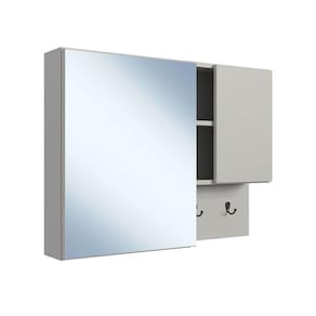 Armario Para Banheiro Com Espelho 02 Portas 80cm Arenas Proddy Arenas