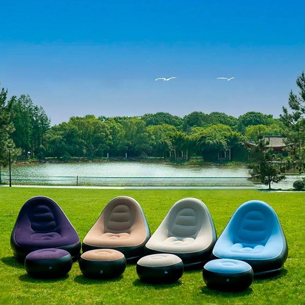 Sofá Inflável Com Encosto Para Viagem E Lazer