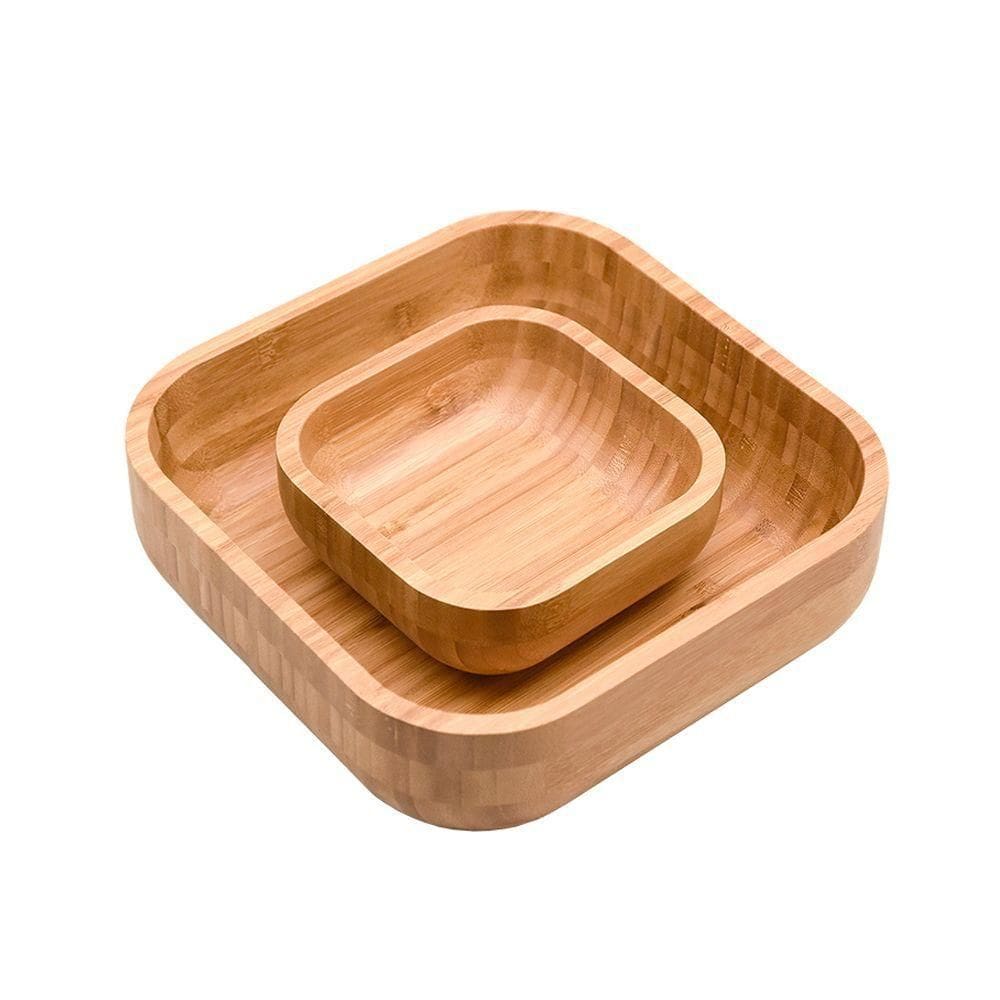 Conjunto Bowl Em Bambu Quadrado Oikos