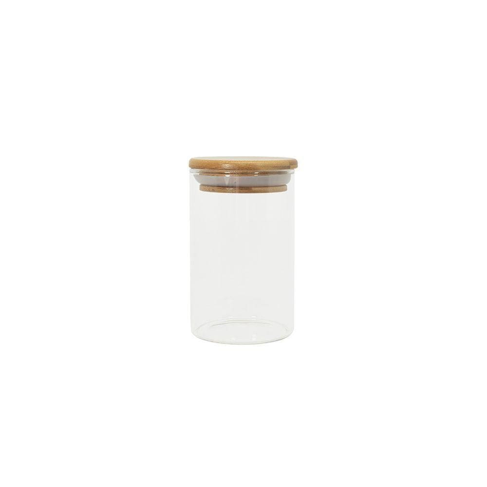 Pote De Mantimentos Redondo 250ml Tampa Bambu Oikos
