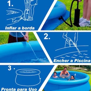 Piscina 1000L Redonda Ideal Para Lazer Em Família
