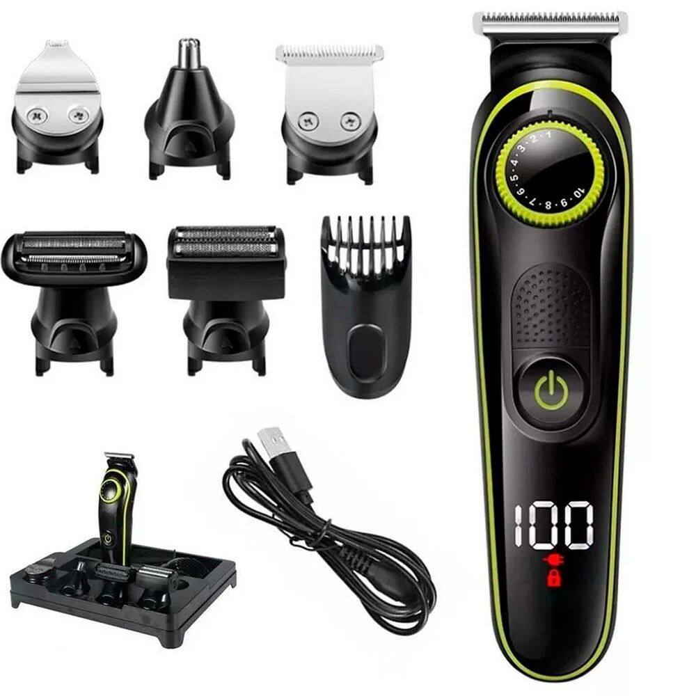 Barbeador Kit Completo Elétrico Recarregável Portátil Corte