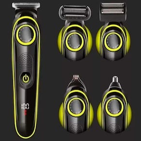 Barbeador 5 Em 1 Corte Portátil Kit Elétrico Recarregável