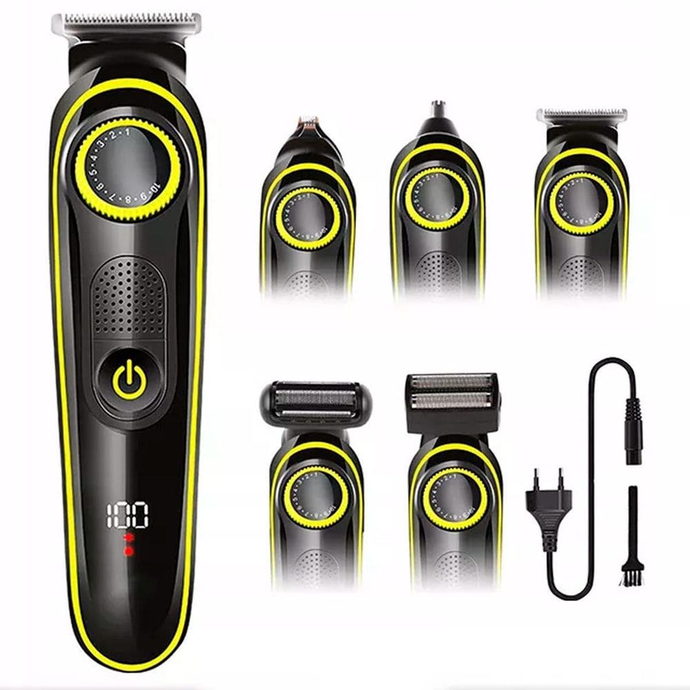Barbeador Elétrico Portátil Kit Corte Nariz Corpo Barba