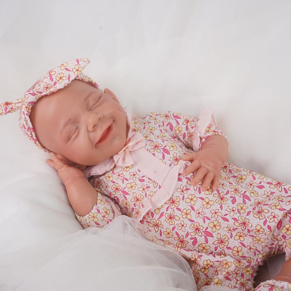 Reborn Baby Doll YaLuoqian com redução de 1:1 totalmente realista em silicone