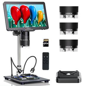 Microscópio digital TOMLOV TriL110 10.1 2K HDMI 2500X com 3 lentes