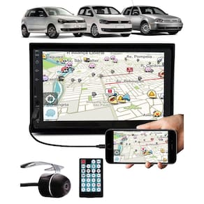 Multimídia Vw Polo Golf Fox Espelhamento Bluetooth USB SD Card + Moldura + Câmera Ré