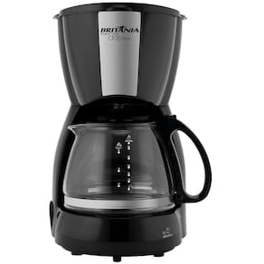 Cafeteira Britânia CP30 Inox Preta Com Jarra De Vidro 220V