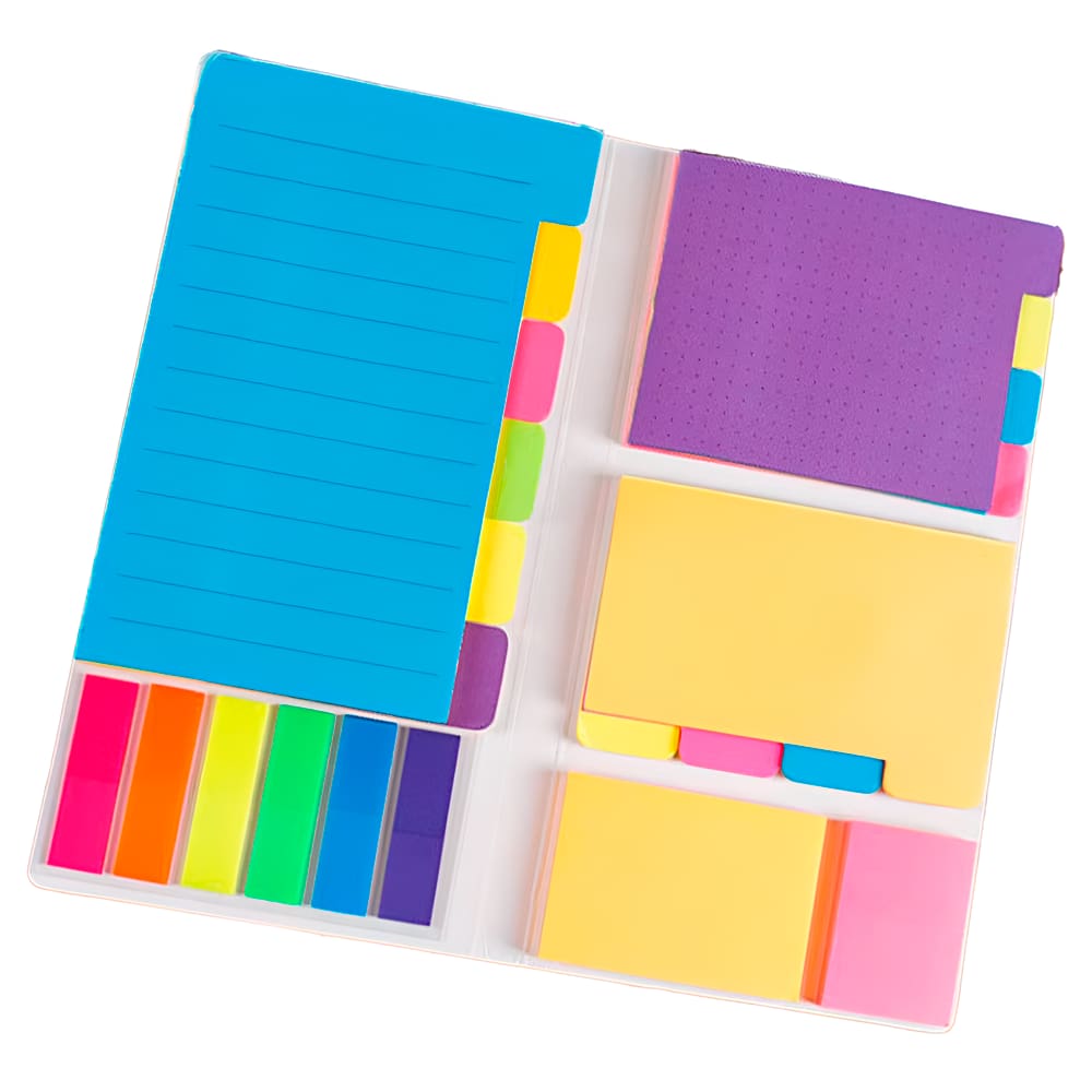 Conjunto De Notas Adesivas Coloridas Case Bloco De Anotações