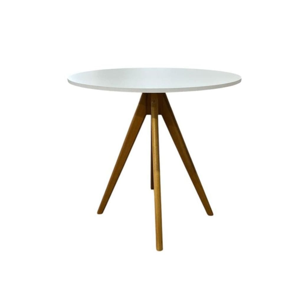 Mesa Redonda 90cm com Pés de Madeira