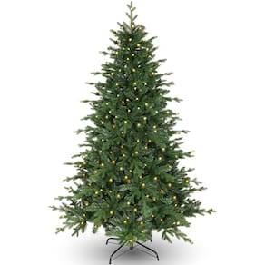 Árvore de Natal Himimi Aspen Fir de 6 pés com 300 LED brancos quentes