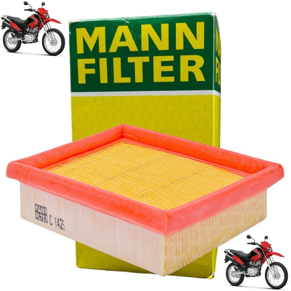 C1425 - Filtro De Ar - Nxr 125 Bros 2003 A 2015 / Nxr 150 Bros 2003 A 2010 - Mann Filter