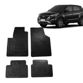 Tapete Borracha Hyundai Creta 2017 Em Diante 4 Peças Preto