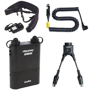 Pacote de bateria portátil de energia flash estendida para Canon Nikon