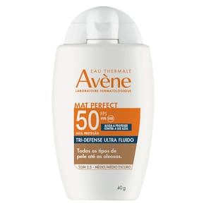 Protetor Solar Facial Avène FPS 50 Mat Perfect Tom 2.5 Médio