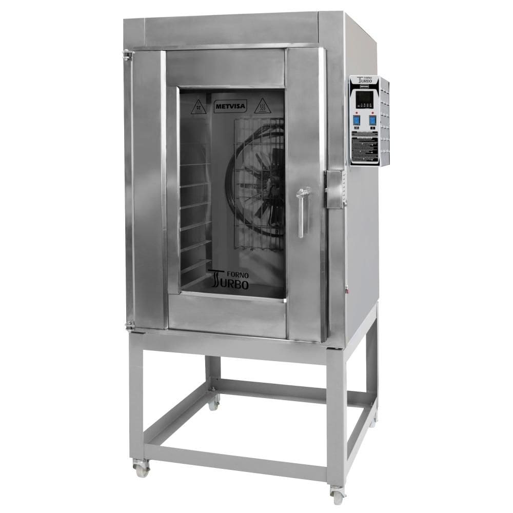 Forno Turbo Elétrico Metvisa 10 Esteiras 300 Litros 18000W Trifásico 220V FTE300220T60