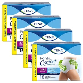Kit 4X Fralda Geriátrica Tena Pants Confort Roupa Íntima Descartável Tama
