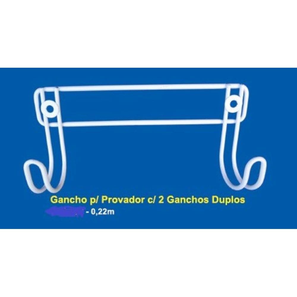 Gancho Simples Para Provador C/ Dois Ganchos Duplos