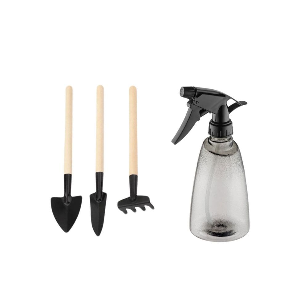 Ferramenta de Jardim e Borrifador Mini Pazinha Ancinho 4un
