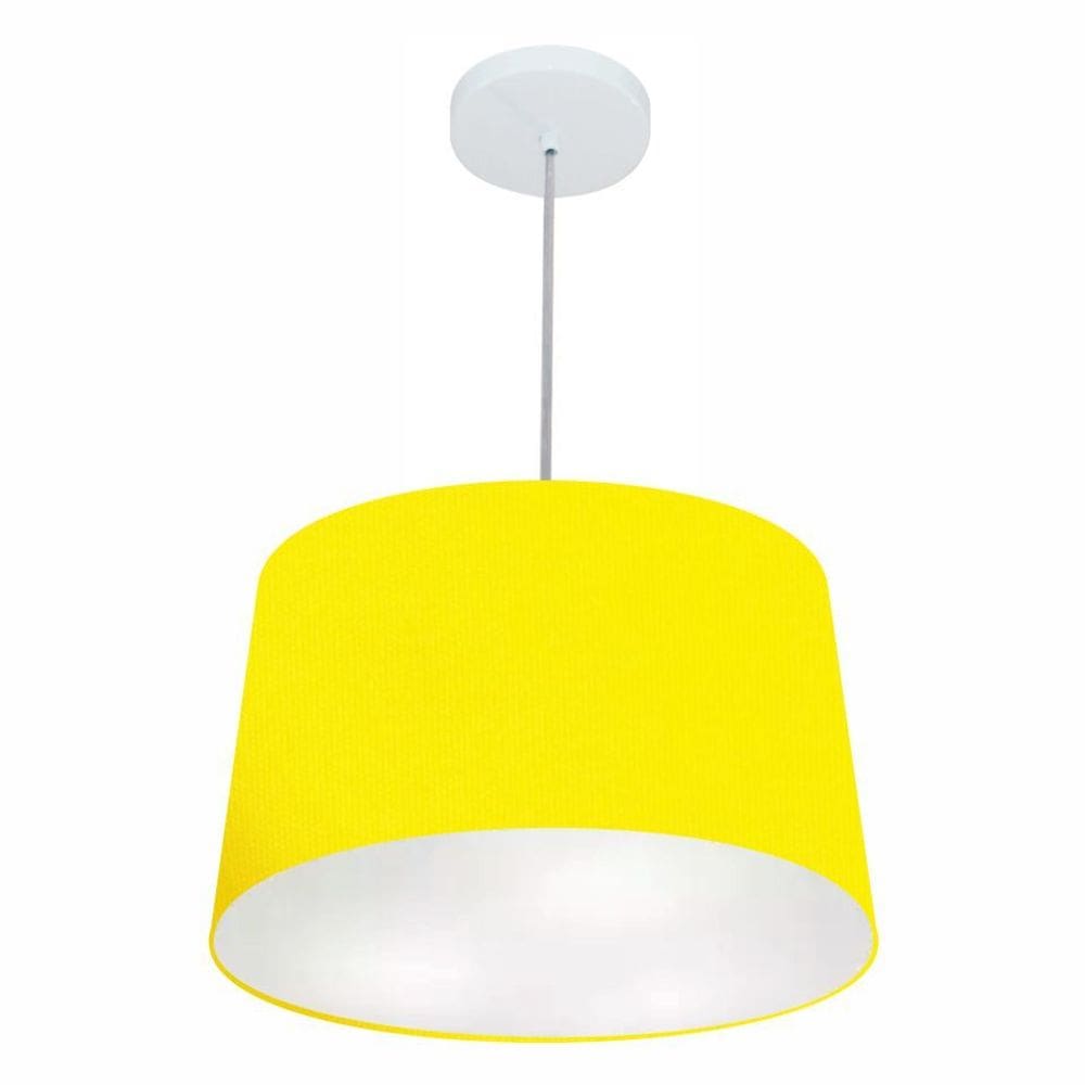 Lustre Pendente Cone Vivare Md-4156 Cúpula em Tecido 30/45x40cm - Bivolt