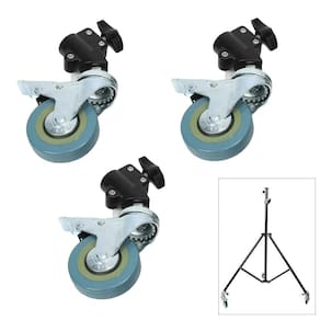 Kit Rodízios 3X Rodas D022 Stand Wheels Tripés E Suportes