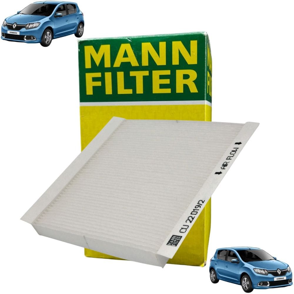 Cu 22 019/2 - Filtro De Cabine - Duster 2011 A 2015 / Logan 2007 A 2013 / Oroch 2015 A 2022 / Sandero 2007 A 2015 - Mann Filter