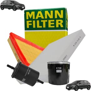 Sp 1 1070-4 - Kit Revisão Filtro Ar Cabine Combustível Óleo - Polo 2017 A 2022 / Saveiro 2014 A 2024 / Virtus 2018 A 2022 - Mann Filter