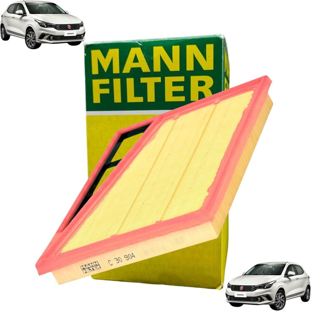 C 30 904 - Filtro De Ar - Argo 2017 A 2022 / Cronos 2017 A 2024 / Mobi 2016 A 2020 / Strada 2020 A 2024 / Uno 2016 A 2021 - Mann Filter