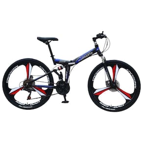 Bicicleta Aro 26 Freio Disco Bike Dobrável Easyfold 21 Marchas Roda Magnésio Preto Azul Vermelho Wct Fitness