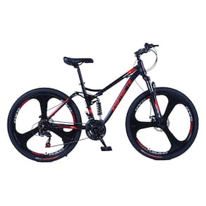 Bicicleta Aro 26 Bike Roda Magnésio Wct Fitness 21 Marchas Aço Carbono Preta Vermelha