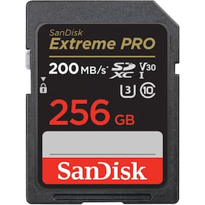 CARTÃO DE MEMÓRIA SANDISK 256GB EXTREME PRO UHS-I SDXC - 200MB/s