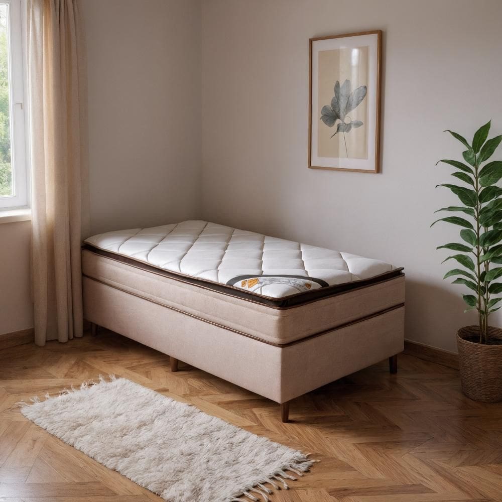 Colchão Solteiro Molas Ensacadas Colorado + Base 088x188x67