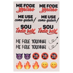 Tatuagem Temporária Sou Toda Sua Sexy Divertida e Ousada 18 Desenhos Exclusivos