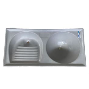 Pia Tanque Fibra Durafibra 1,20X0,50 Delta Cinza