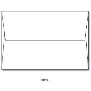Envelope A2 (11,1 x 14,6 cm), aba quadrada, 24#, branco, pacote 1000