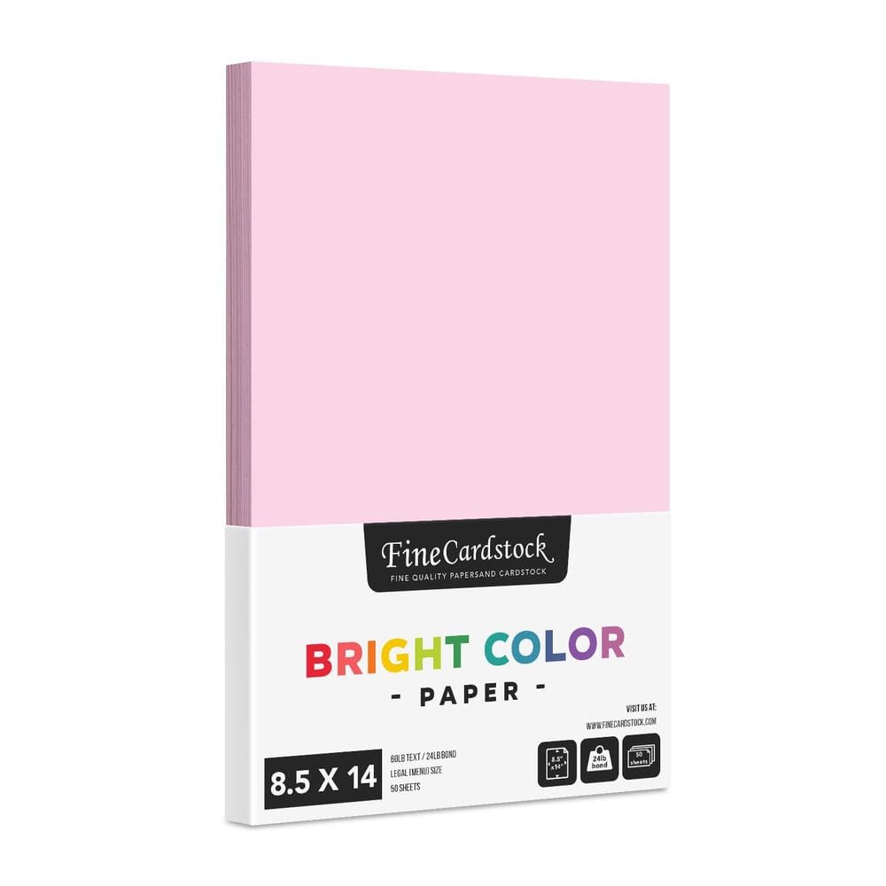 Papel colorido S, impressão superfina, ultra rosa, 24 libras, A4, 50 folhas