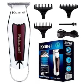 Máquina Kemei Recarregável Bivolt Ideal Para Barba