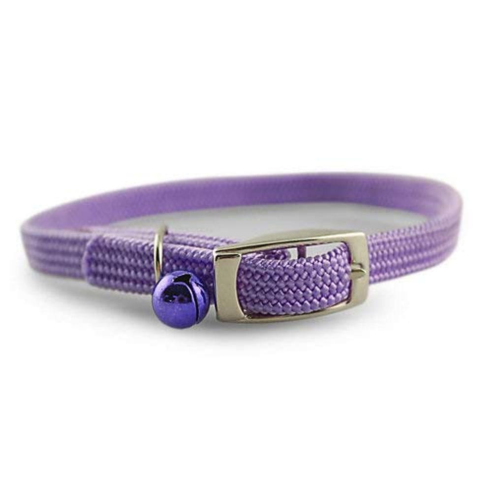 Coleira de segurança para gatos OmniPet Kool Kat Elastic com Bell Lavender