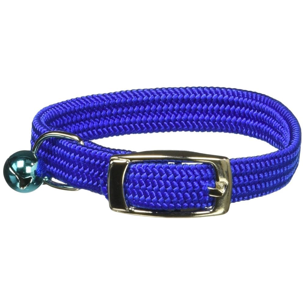 Coleira de segurança para gatos OmniPet Kool Kat Elastic com azul sino