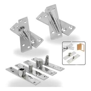 Dobradiça Porta Com Rolamento Aço Inox 200Kg Pivô Invisível