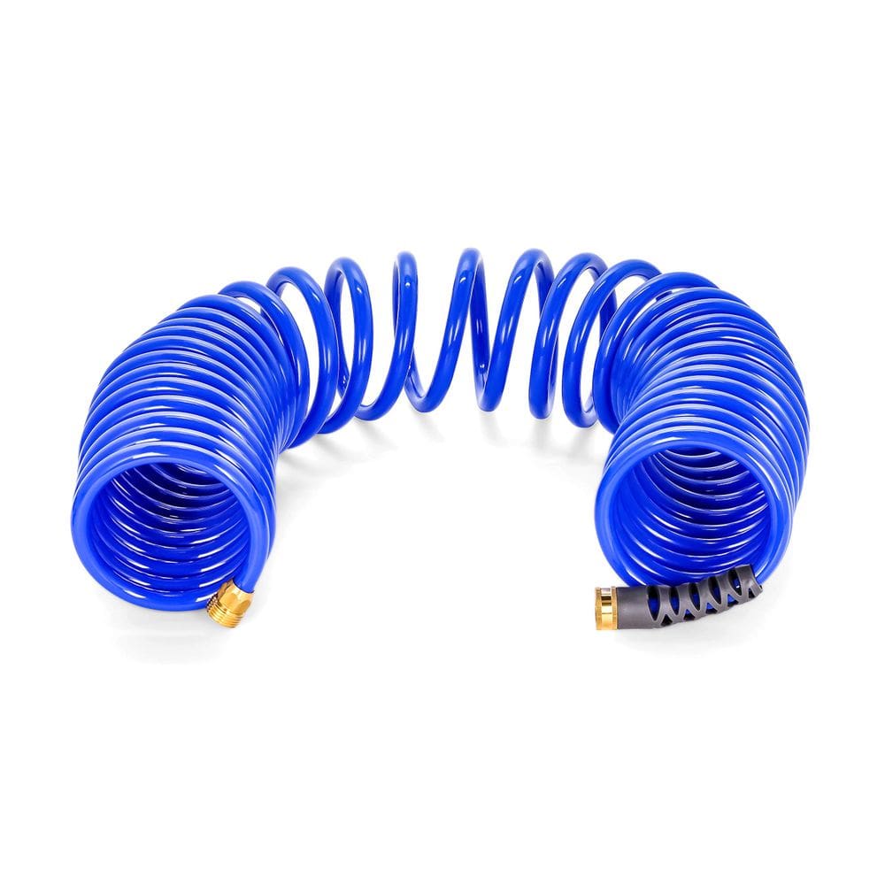 Mangueira de água em espiral Camco de 40 pés com acessórios de latão resistentes à ferrugem